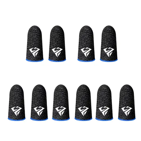 5 Pairs Mobile Game Fingertip Gloves For PUBG Gamer Anti-slip Touch Screen Finger Sleeve Sweatproof Breathable Gaming Finger Cover Gaming Items Gaming Accessories Gaming Stuff