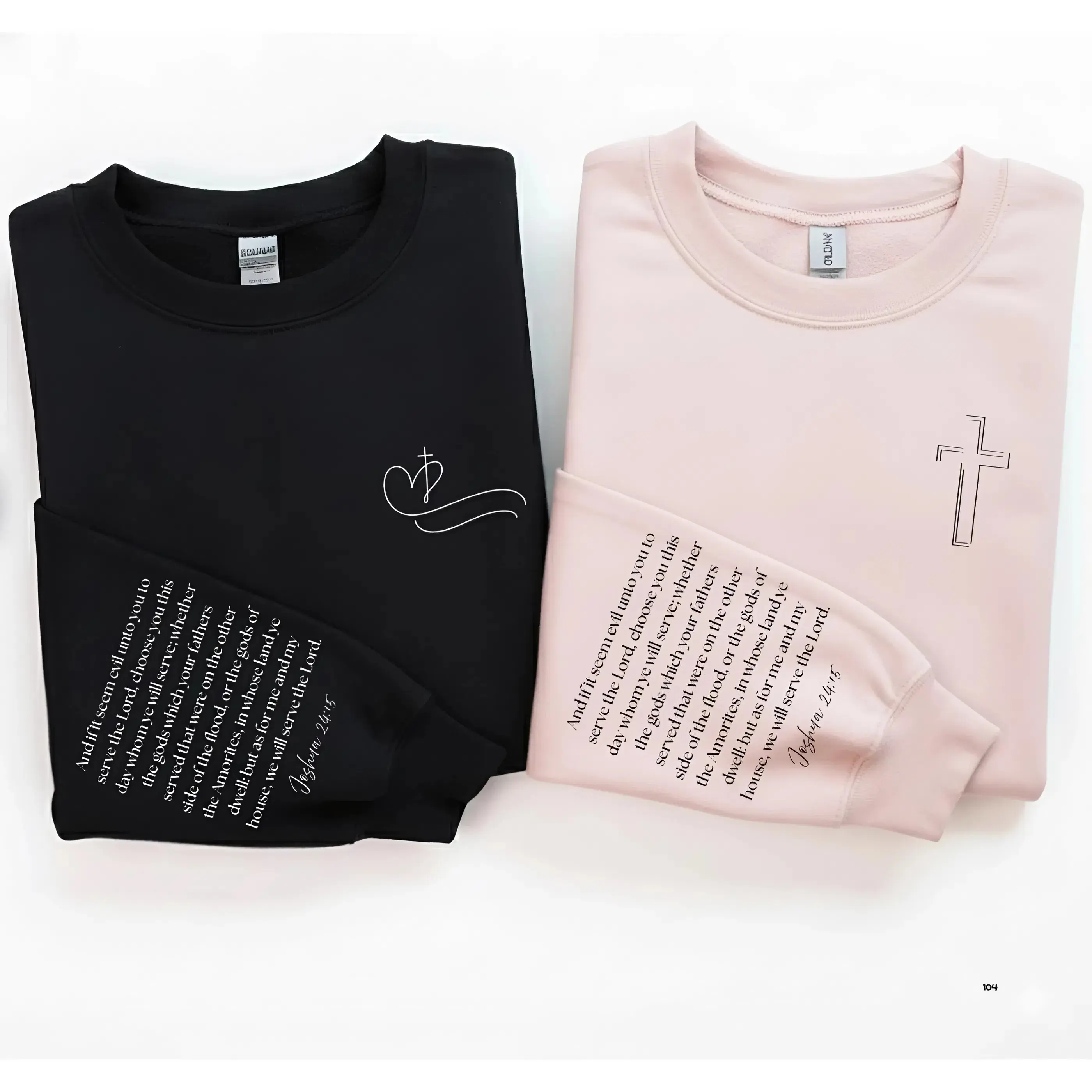Bible Verse Valentines Sweatshirt, Heart and Cross Matching Outfit, Anniversary Gift,Matching Couple Sweater, Christian Valentines Day Gift