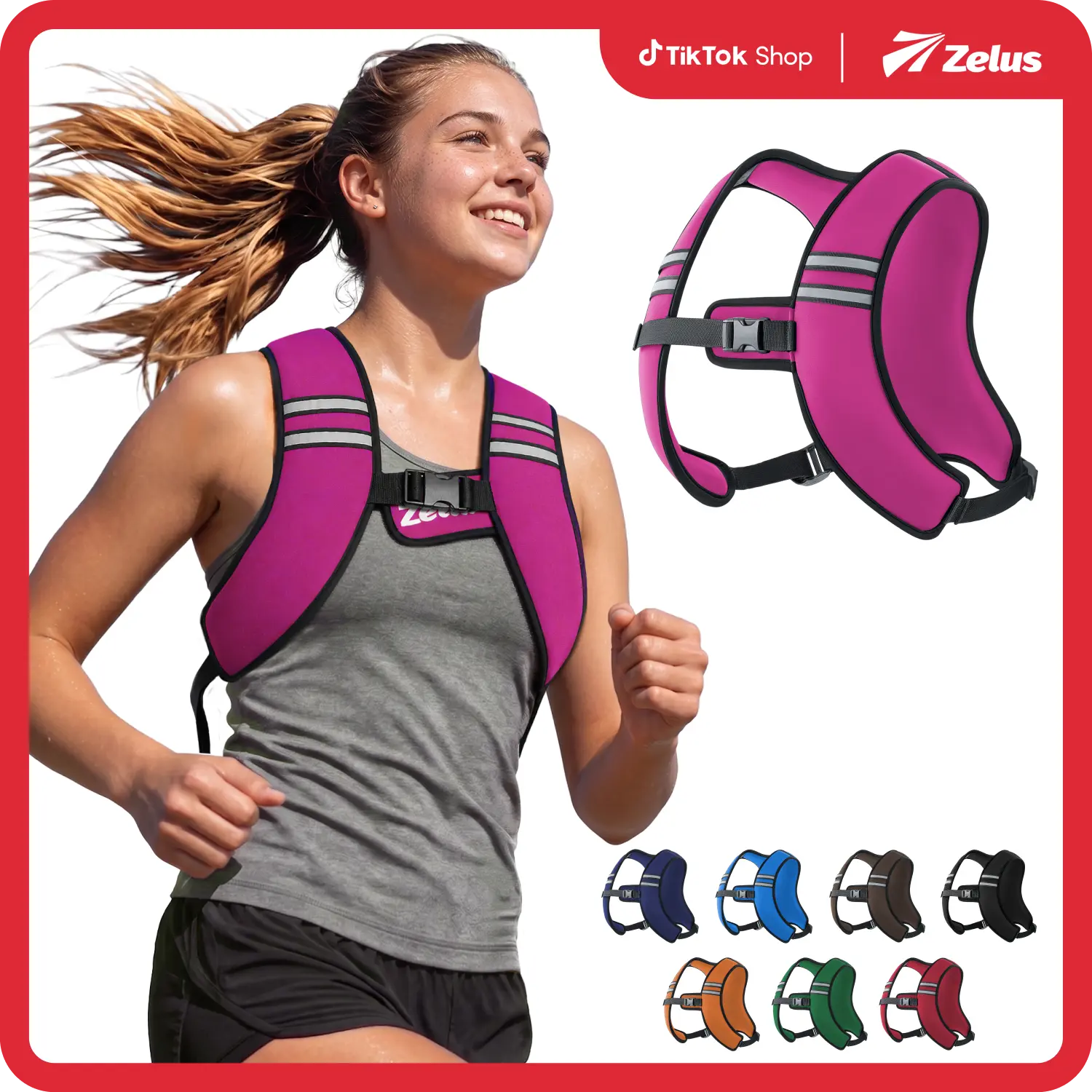 【SummerFinds】ZELUS Z-Fit Weighted Vests, 5/10/15lb,Washable Soft Iron Material with Reflective Stripes & Adjustable Straps for Men/Women: Motivational Walking,WeightTraining,Rucking|Fitness Challenge,Outdoorfun #TikTokShopDealsforYouDays #SummerWins