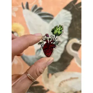 “Earth Heart” Acrylic Pin