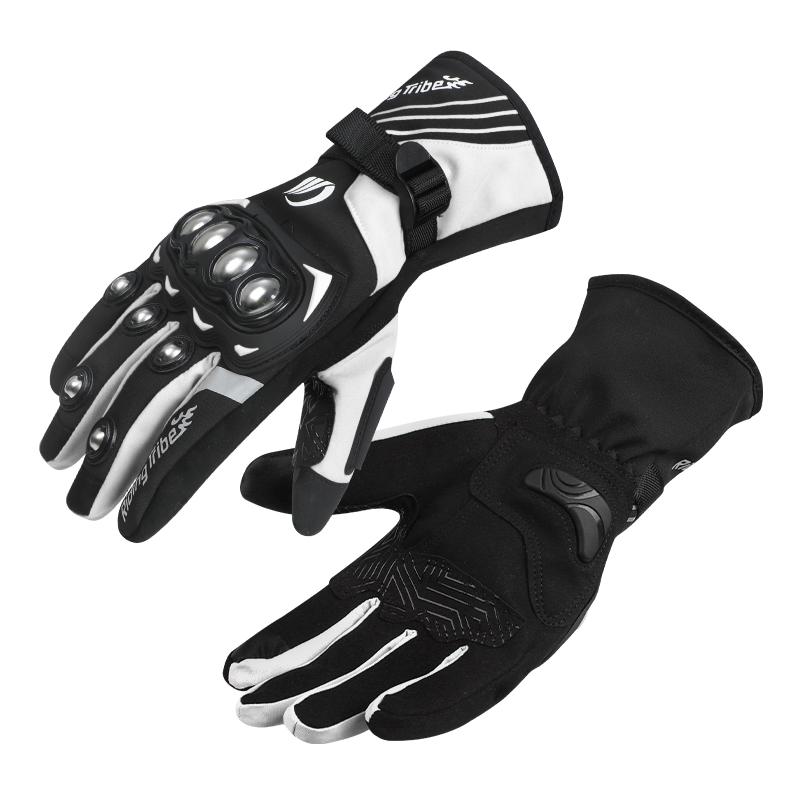 Winter Fleece Lined Motorcycle Riding Gloves for Men and Women, Windproof, Warm, Waterproof, Non-Slip, Touchscreen Compatible, Thickened Cold Proof Motorbike Gloves