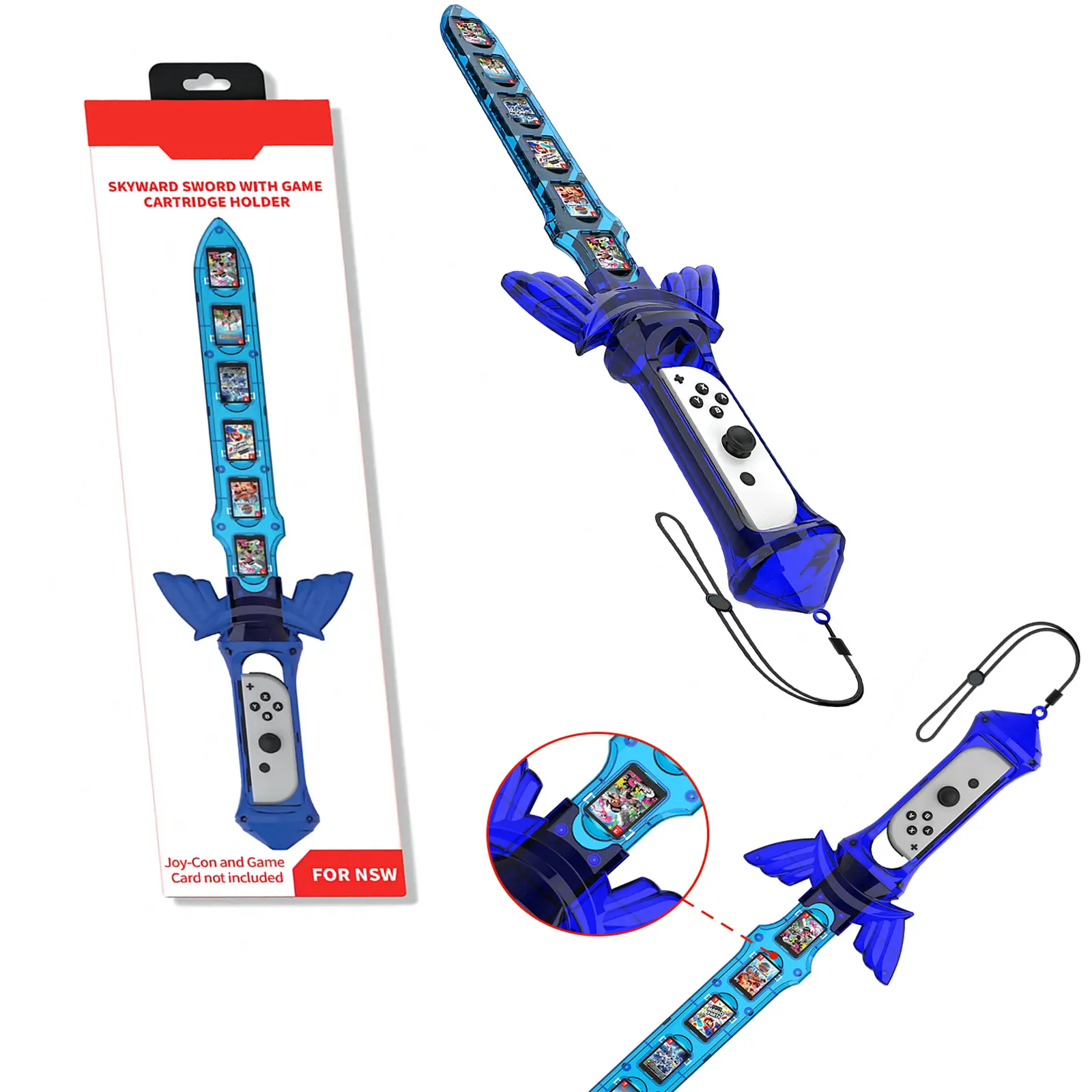Skyward Sword for the Legend of Zelda, Sword for Nintendo Switch, Sword Accessories for Zelda Designed with 12 Game Cards Storage Function