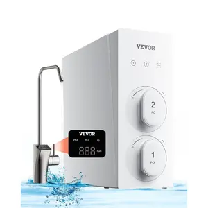 VEVOR Reverse Osmosis System, 600 GPD 8 - stage Tankless Reverse Osmosis Water Filter, Under Sink Water Filtration System with Smart Display Faucet, 2: 1 Pure to Drain RatioVEVOR Super Brand Day