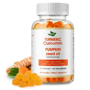 Green Pigeons Pumpkin Seed Oil & Turmeric Curcumin Gummies | Joint Health Supplement for Mobility & Joint Pain | With 95% Curcumin, Combined with Black Pepper, Saw Palmetto & Pumpkin Seed Oil