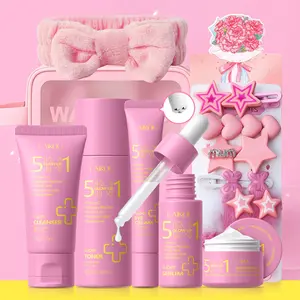 Laikou 5-In-1 Skincare Set, Hydrating & Soothing, Includes Cleanser, Serum, Eye Cream, Face Cream, Toner, Skin Care Sets, Perfect Gift for Women & Girls