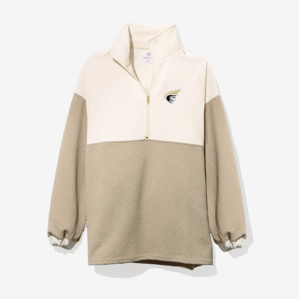 Anderson Trojans Quilted Pullover Tunic | Tan