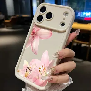Phone Case for iPhone 17 Pro Max 17 Air 16 15 14 13 12 11 X XS PRO MAX Pink Peach All Coverage Enhanced Camera Lens Protection Rugged  Shockproof Softcase Protective Smartphone Casing iPhone case