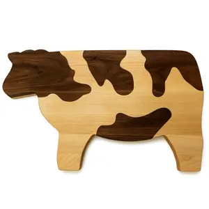 Cow Charcuterie Board, Our "CowChuterie" Board is Proudly Made in Wisconsin from Maple Walnut Hardwoods. Dimensions 11" x 19", Cheese Board