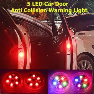 2PCS Wireless Car Door Light Warning Light Anti Collision Flash Red Wireless Alarm Lamp Strobe Light Turn Signal Parking Light