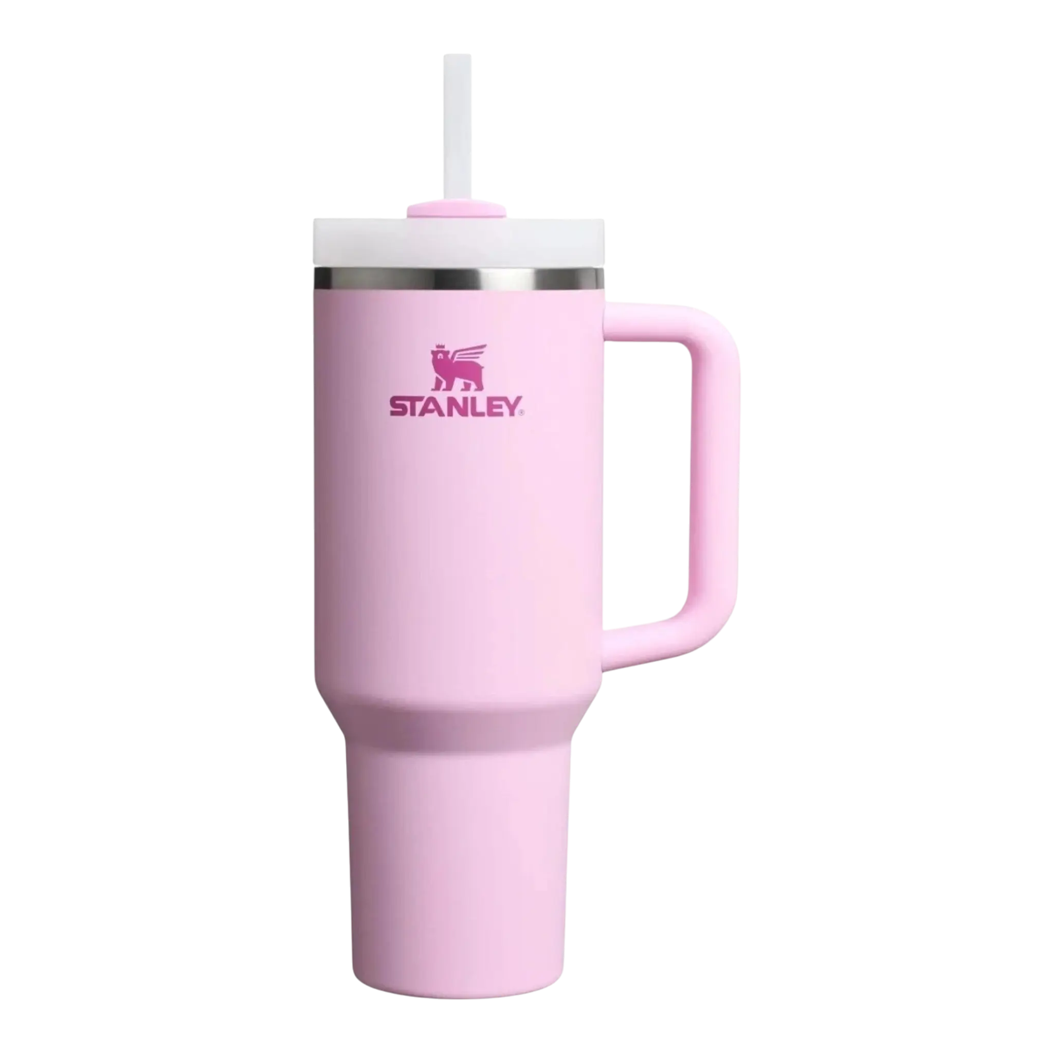 Stanley Quencher H2.0 FlowState Vacuum Flask Tumbler - 40 oz, Cherry Blossom, Stainless Steel, Insulation, Portable, Leak-Proof Lid, Kitchenware Drinkware