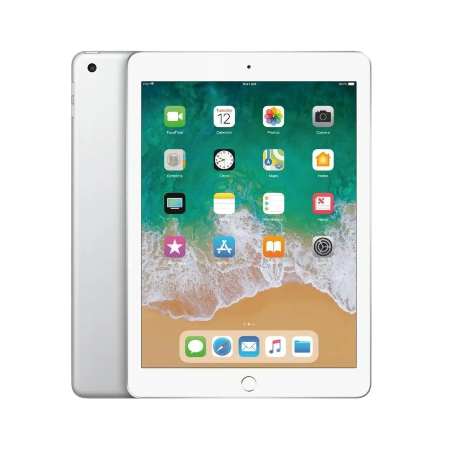 Refurbished Apple iPad 6th Gen Wi-Fi 9.7" Retina Display 32GB Silver 2018 with A10 Fusion Chip & Tablet Charger Accessory | (Eco-Friendly Condition)