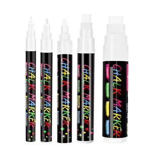 5Pcs Chalk Markers Pens，Dry Erase & Wet Erase Jumbo  for Glass, Window, Cars, Mirror, Chalkboard, Whiteboard, Blackboard Signs