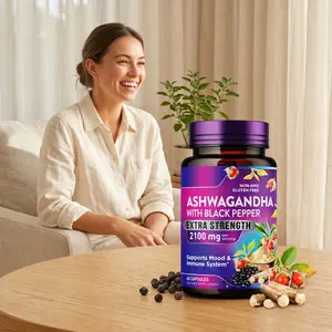 Ashwagandha Supplements for Women - Max Absorption with Black Pepper Extract - Extra Strength Ashwagandha Capsules with Plant Powder & Root Extract - Non-GMO, USA Bottled - 60 Vegetarian Capsules