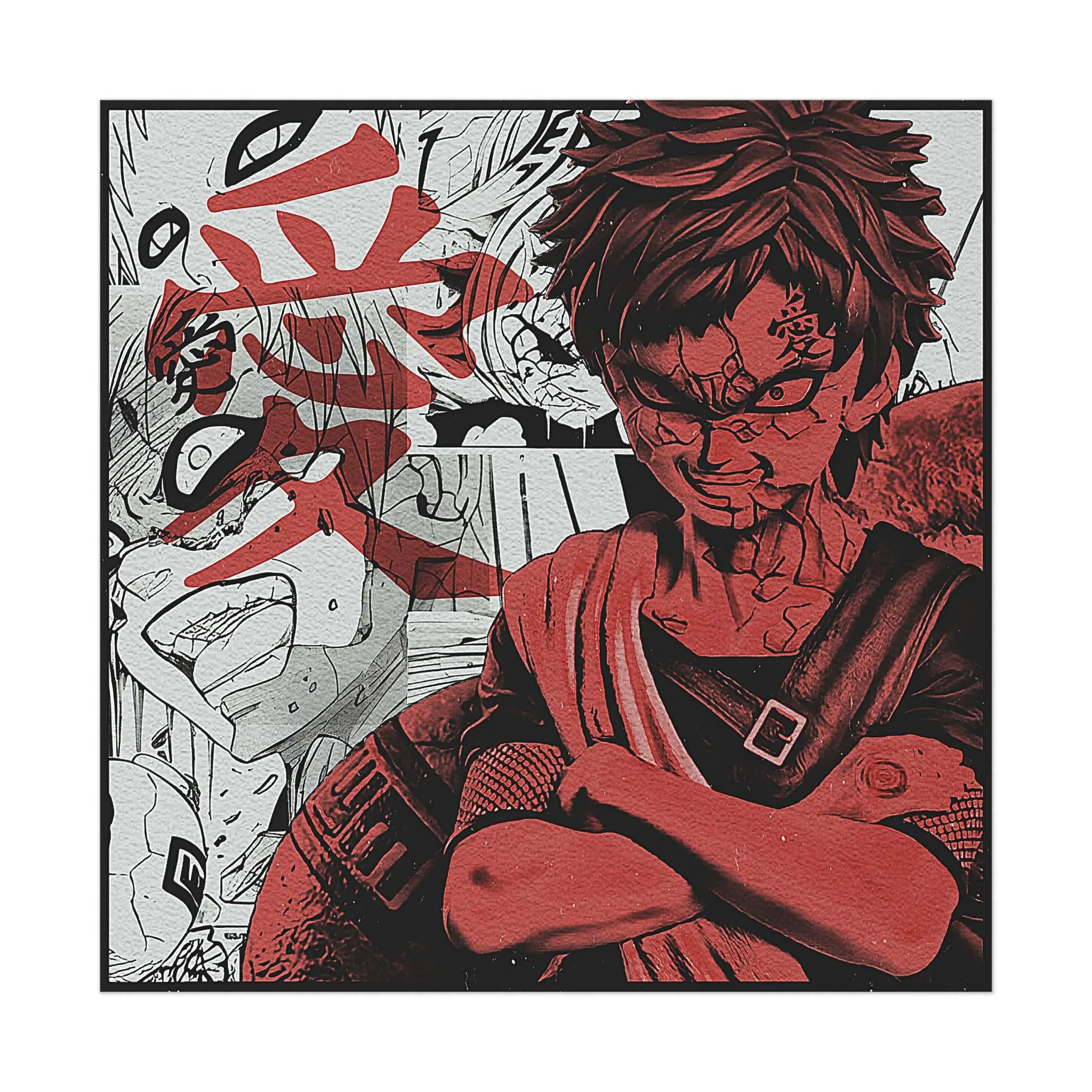 Gaara Poster - Artistic Wall Decoration - Wall Art for Decor and Room Decoration - Decorative Wall Print for Home room poster Abstract Face Design Frames