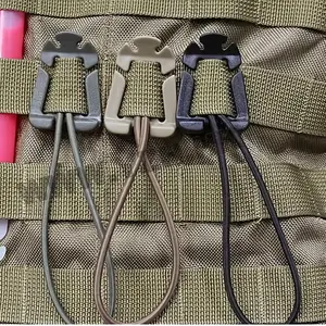 10-Pack Elastic Rope Buckle Clips, Triangle Tie-Down Hooks, Molle System Strap Organizer, Durable Storage Solution for Belts & Straps, Outdoor