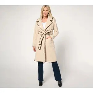 BEAUTIFUL by Lawrence Zarian Petite Belted Double Knit Lined Coat