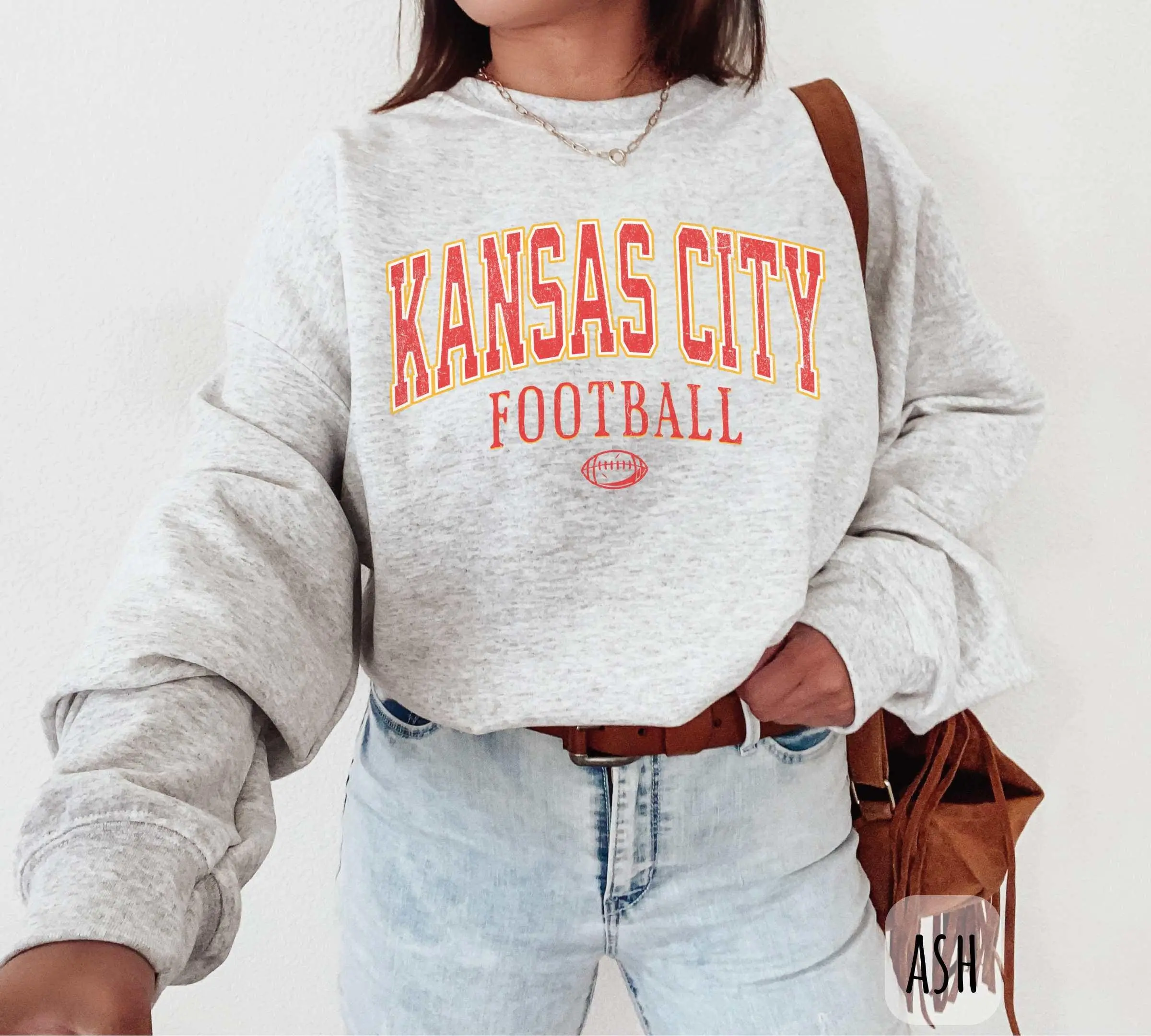Vintage Kansas City Football Sweatshirt | KC Football T-Shirt | Kansas City Fan Crewneck | KC Jersey | Kansas City Champions Cotton Trending