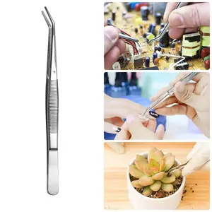 Stainless Steel Multi-Purpose Tweezers, Perfect for Nail Art, Dental Crystal, Cotton Picking, Durable and Versatile Tool