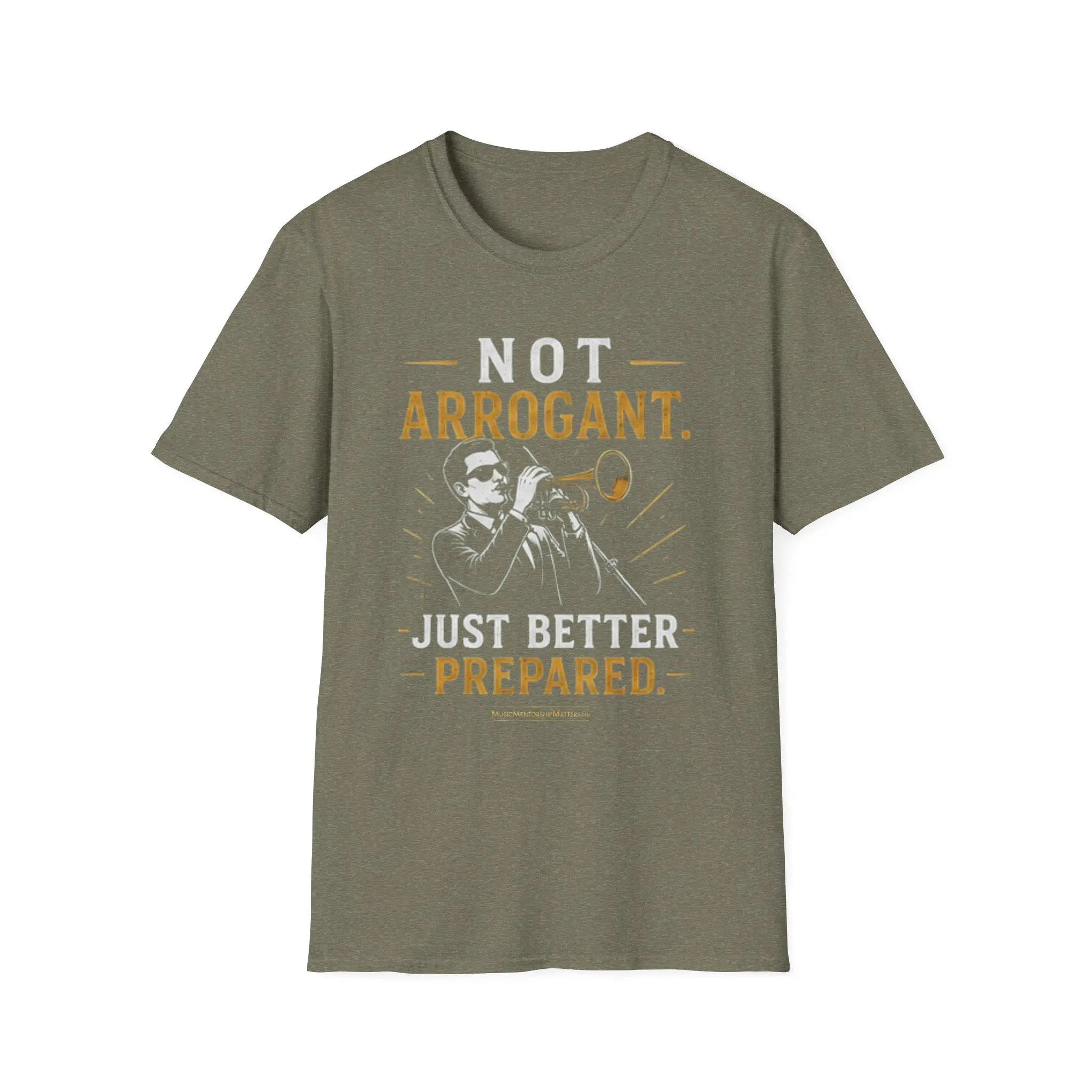 Cocky Trumpet Player Band T-shirt | Funny Brass Marching Band Camp Trumpet Design6