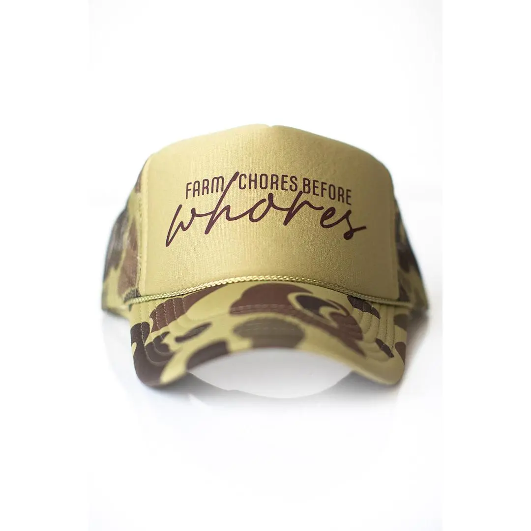 Farm Chores Before Whores Hat - MM Hats Collection