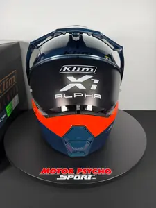 KLIM X1 ALPHA HELMET ECE/DOT-GLOSS CONCEPT PETROL - STRIKE ORANGE - Size XS - OPEN BOX