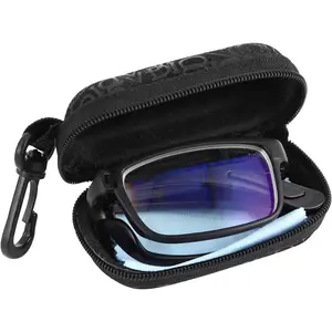 Nearsighted Glasses Folding Reading Glasses Black Myopia Glasses Long Distance Eyeglasses with Portable Case
