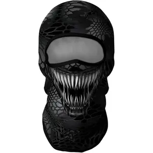 3D Balaclava Ski Mask Cool Skull Animal Full Face Mask Cycling/Motorcycle/Halloween Multi-Functional Motorcycle Face Mask