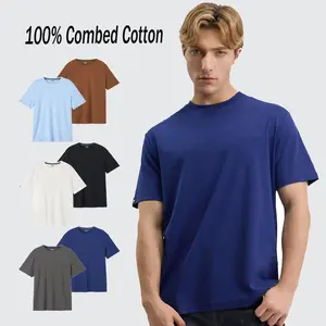 Mega TShop 851 Unisex 6.35 oz Midweight 100% Combed Cotton Shortsleeve Round Neck Basic T-Shirt Soft Regular Fit Menswear Top for Casual Tropical Streetwear Beige White tiktokshopspringglowup
