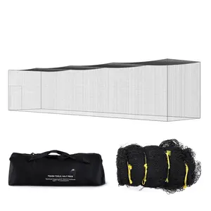 Baseball Batting Netting for Softball Hitting Training, Portable Pitching Cage Net with Door and Carry Bag, Heavy Duty Enclosed PE Netting, 55Ft Net Only, Indoor Outdoor Practice Cage
