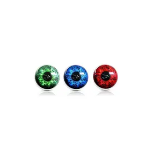 Set of 3 Internally Threaded Eyeball Dermal Anchor Tops - Stainless Steel