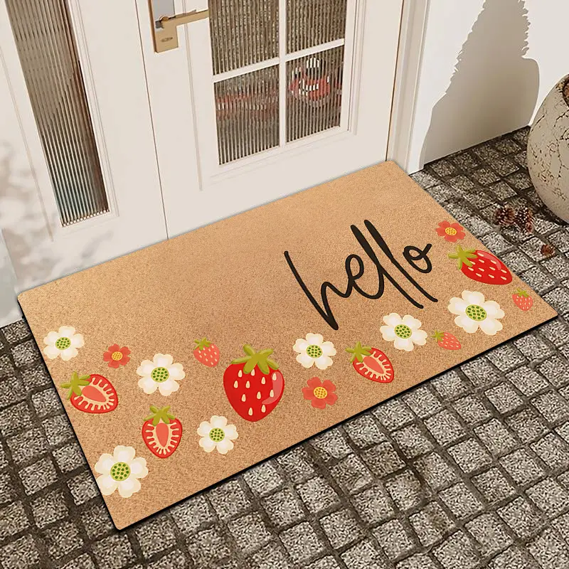 1 Pc Floral Printed Door Mat Linen Surface Diatomaceous Earth Anti Slip And Absorbent Indoor And Outdoor Printed Door Mat Kitchen Dining Room Bathroom Bedroom Decoration Holiday Home Decoration