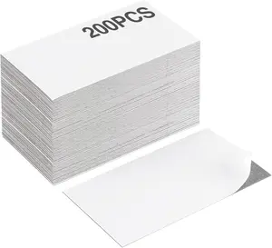 200PCS Bulk 3.5X2 Business Card Magnets with Self Adhesive Backings, Peel and Stick Anisotropic Magnetic Tape for Creating Personalized Magnetic Name Cards