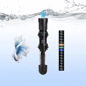 Aquarium Heater 50W Fish Tank Heater Adjustable Submersible Water Thermostat with Thermometer