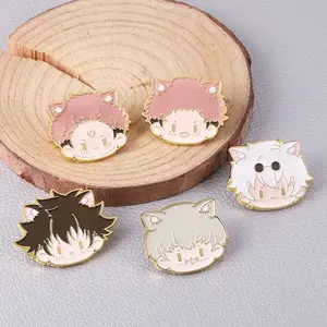 Jujutsu Kaisen Anime Metal Pins Backpack Badges Gojo Satoru Yuji Itadori & More Durable Pin Set for Fans