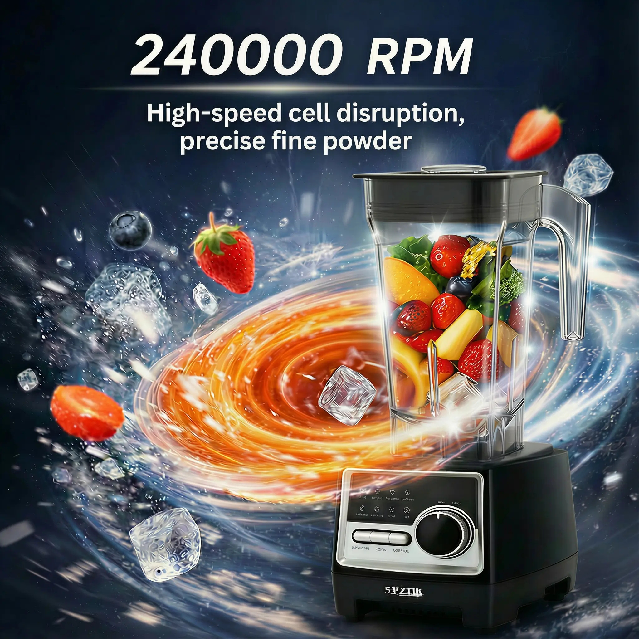 SPZTJK 1400W Heavy Duty Corded Countertop Blender, 68oz High-Speed Smoothie Maker for Kitchen, Total Crushing Power for Ice, Frozen Fruit, Sauces, Commercial Grade