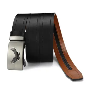 (HC)Men’s premium leather automatic ratchet belt featuring a sleek eagle relief adjustable automatic buckle; a sturdy, versatile belt that effortlessly transitions from business to casual wear—an ideal gift choice for Valentine’s Day and Father’s Day.