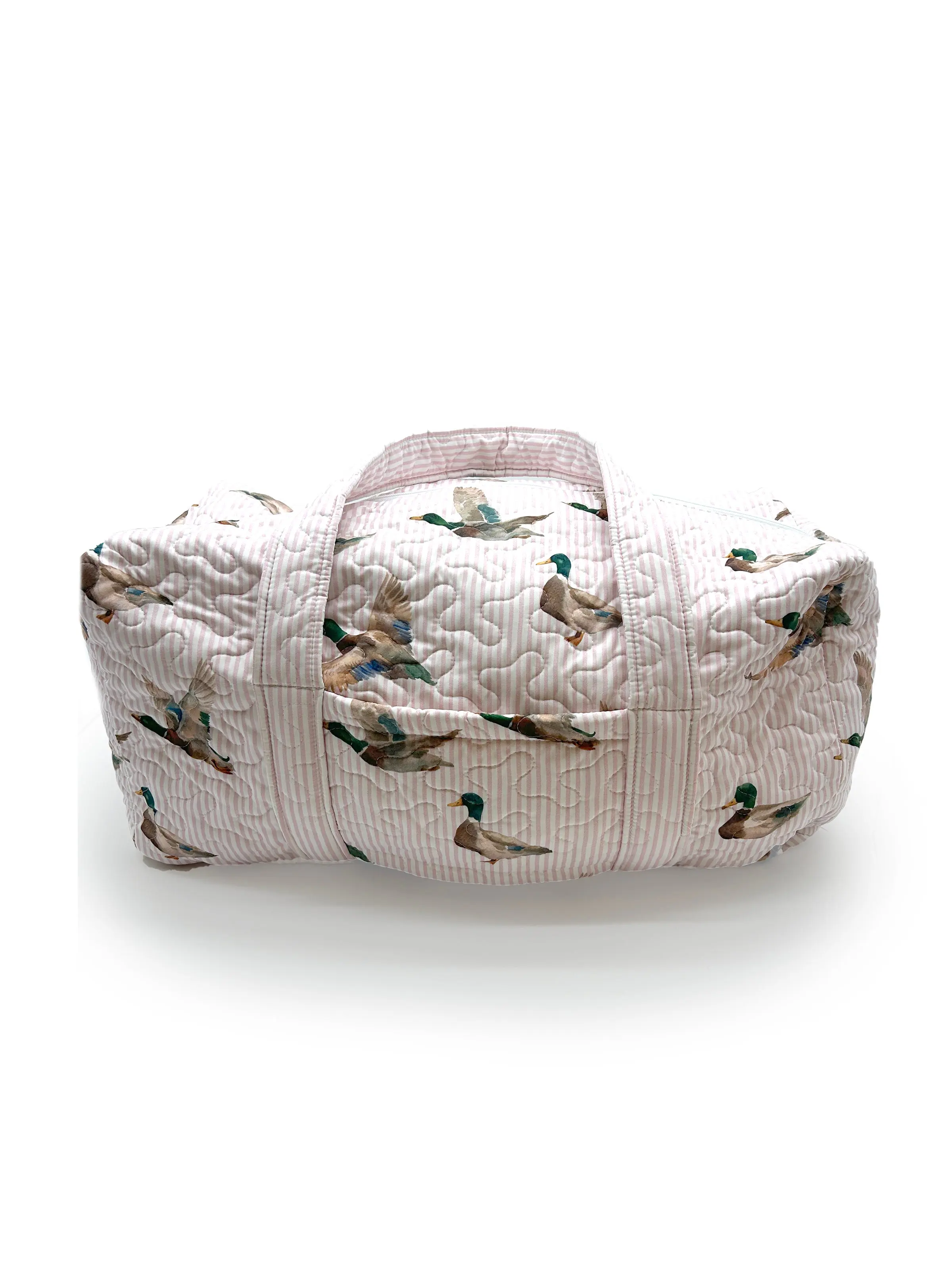 Mallory Ducks Pink Quilted Weekender Duffle Bag