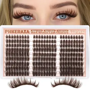 Eyelash Extensions Individual False Eyelash 243pcs Fine Fiber Lashes D Curl with Pointed Tips 12-20mm Mixed Length DIY Home Application Beginner Friendly