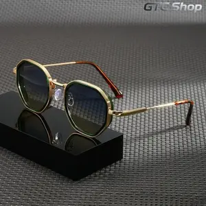 Steampunk Metal Polygon Sunglasses for Men & Women, Retro Futurism High-Quality Lightweight Frame, UV400 Protection Fashion Shades, Geometric Polygon Design, Premium Comfort Fit, Street Style Festivals Daily Casual Wear summerwins
