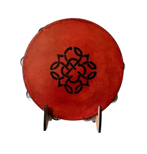 Celtic Knot Tambourine with optional illuminated display stand
