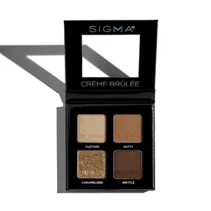 Sigma Beauty Crème Brûlée Eyeshadow Quad | Four Deliciously Pigmented Shades for Versatile Eye Looks | Smooth, Blendable Formula