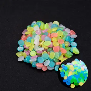 1 bag Glow in the Dark Resin Pebbles/Glow Stones/Glowing Rocks Decor for Garden/Fish Tank/Aquarium/Walkway/Driveway/Plant Pots/Bonsai, Decorative