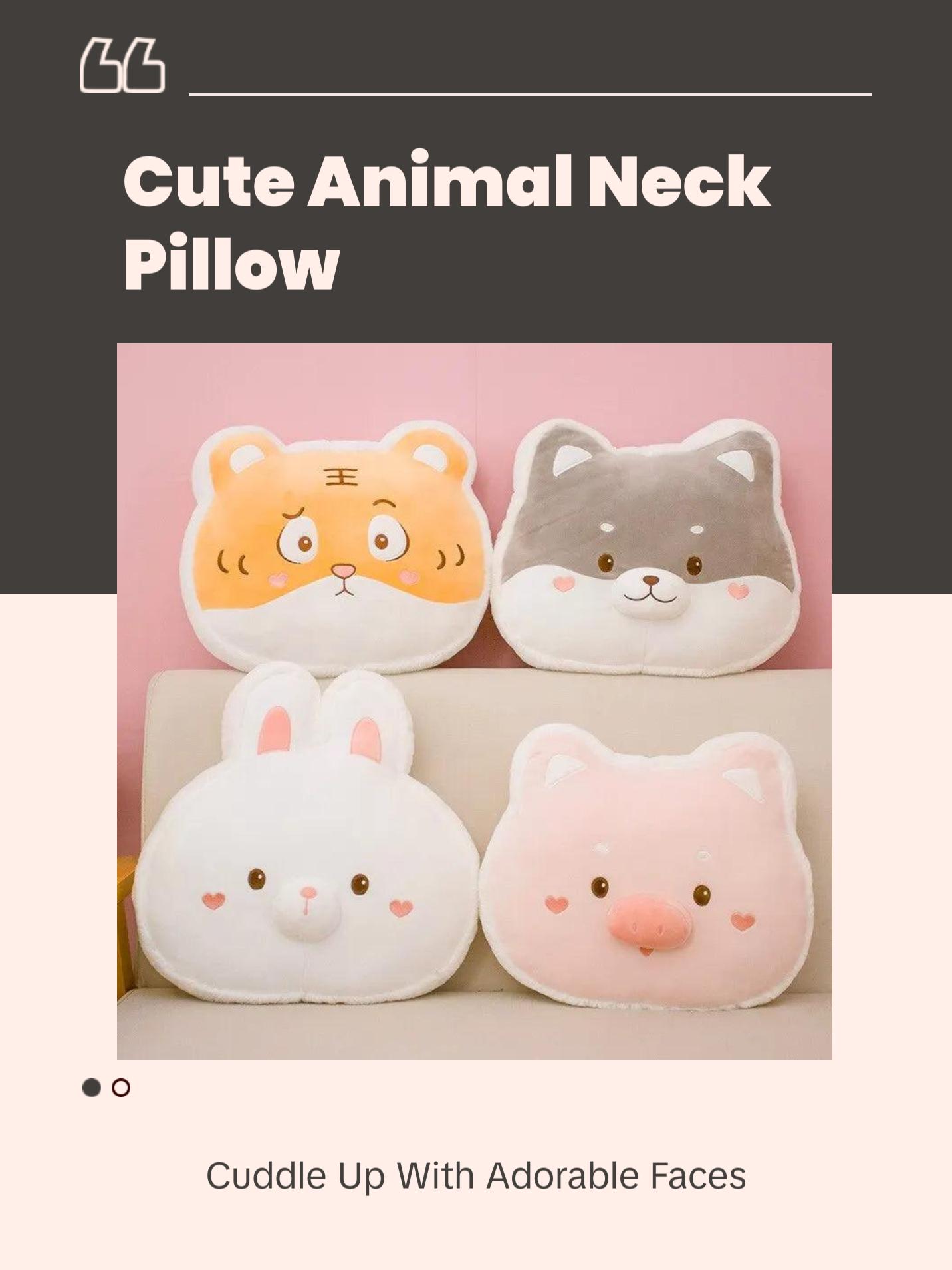 Huggable Companions: Cute Animal Head Plush Pillows