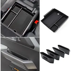 Armrest Storage Tray & Door Handle Pockets Compatible with 2021-2025 Ford Bronco 4 Door Center Console Organizer Insert Interior Accessories