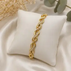 High quality 14k laminated infinity bracelet.