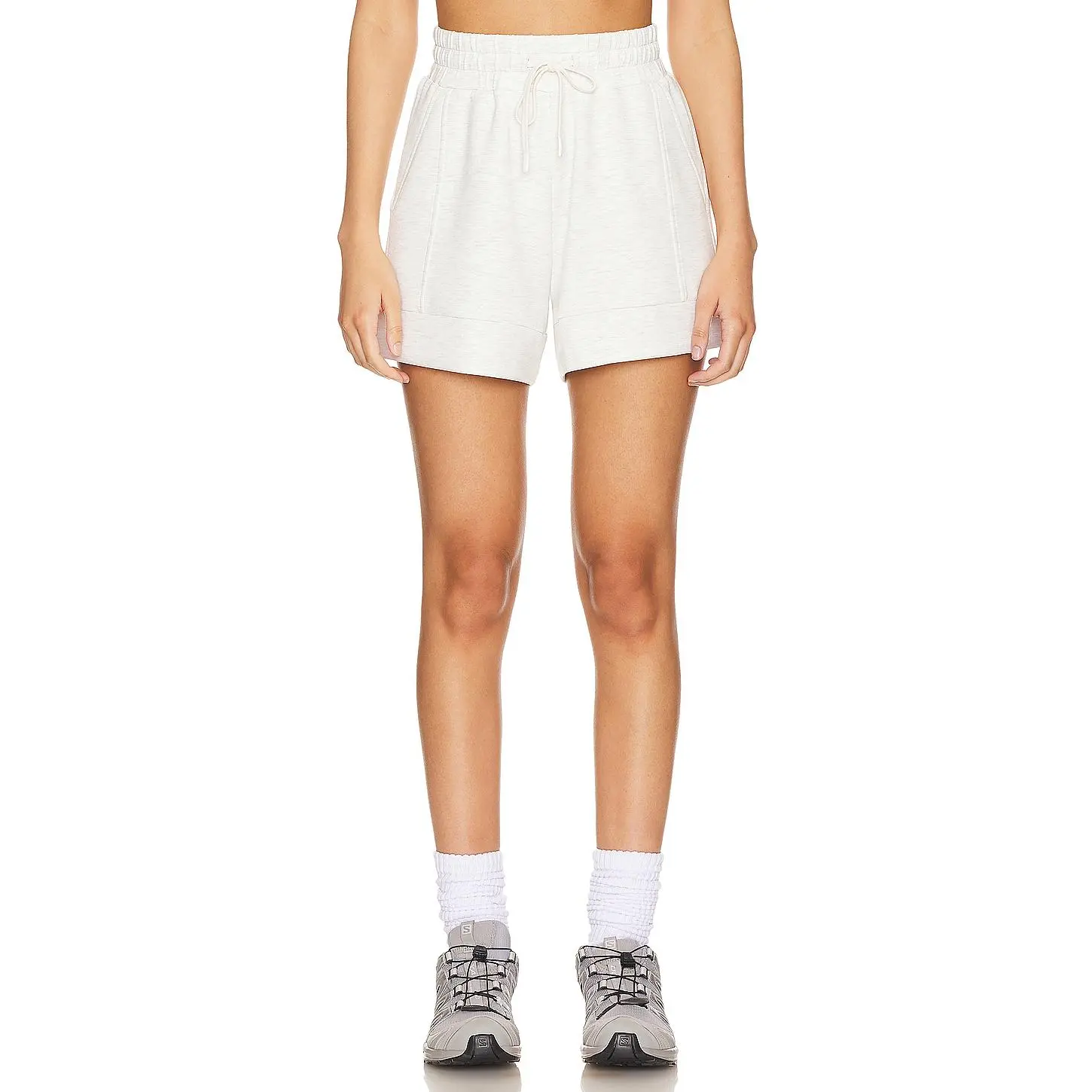 Varley Atrium Short in Ivory Marl