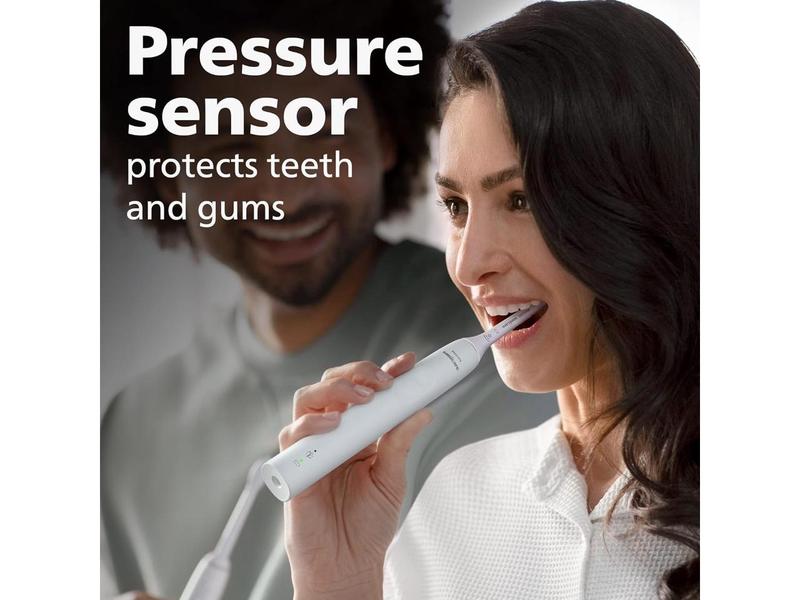 Philips Sonicare 4100 Power Toothbrush, Rechargeable Electric Toothbrush with Pressure Sensor, White (HX3681/23)