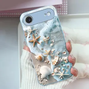 Summer Beach Vibe: Seashell & Starfish Phone Case — Shockproof Glossy Cover for 【iPhone 17 Air】666