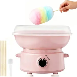 Cotton Candy Machine for Kids & Family Mini Cotton Candy Maker with 10 Sticks & Sugar Scoop Home Birthday Party Christmas Gift