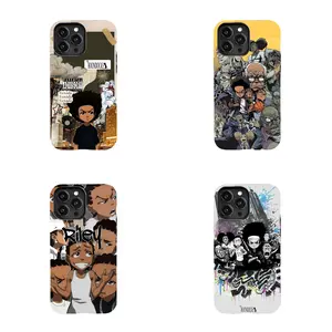 The Boondocks Fan Art Phone Case Set (4 Designs)Suitable for iPhone 17/16/15/14/13/12/11 Pro Max/Plusand Samsung Galaxy S23-25, shock-absorbing, anti-drop protective case, lightweight, new fashion trend design